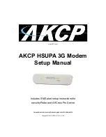 Preview for 1 page of AKCP HSUPA 3G Modem Setup Manual