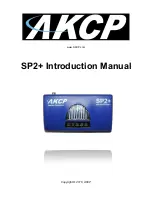 Preview for 1 page of AKCP SensorProbe2 PLUS Introduction Manual