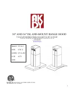 Preview for 1 page of AKDY 10A3(IS)-30 Installation Instructions And Use & Care Manual