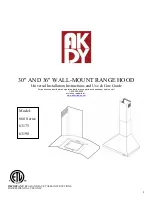 AKDY 63175 Universal Installation Instructions And Use & Care Manual preview