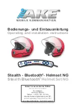 Preview for 1 page of AKE Stealth Bluetooth Helmet Set NG Operating And Installation Instructions