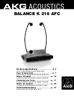 AKG BALANCE K 216 AFC User Instructions preview