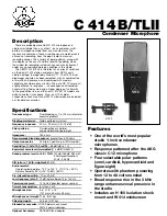 Preview for 1 page of AKG C 414B/TLII Specifications