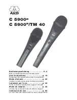 Предварительный просмотр 1 страницы AKG C 5900-TM 40 User Instructions