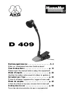 AKG D 409 User Instructions предпросмотр