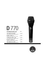 AKG D 770 User Instructions preview