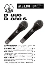 AKG D 880 User Instructions предпросмотр