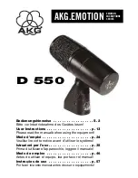 AKG D550 User Instructions preview