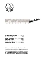 Preview for 1 page of AKG DISCREET ACOUSTICS MODULAR User Instructions