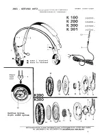 AKG K 100 Service Information preview