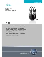 Preview for 1 page of AKG K 44 Specification Sheet