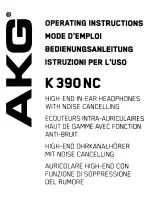 AKG K390NC Operating Instructions Manual preview