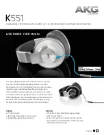 AKG K551 Brochure & Specs preview