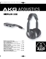 Preview for 1 page of AKG MERLIN 232 User Instructions