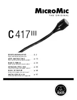 AKG MicroMic C417 III User Instructions preview