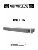 AKG PSU 10 Manual предпросмотр