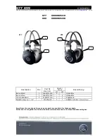 AKG Wireless Headphone K77 Parts List preview