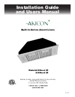 Preview for 1 page of Akicon AK-Hood 30 Installation Manual And User'S Manual