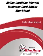 Предварительный просмотр 1 страницы Akiles CardMac-NB Business Card Slitter Instruction Manual