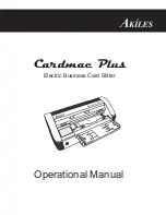 Предварительный просмотр 1 страницы Akiles Cardmac Plus Operational Manual