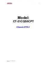 Preview for 2 page of akira CT-14CQS5CPT Service Manual