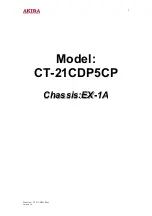 Предварительный просмотр 2 страницы akira CT-21CDP5CP Service Manual