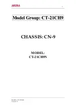 Предварительный просмотр 2 страницы akira CT-21CH9 Service Manual