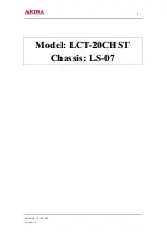 Предварительный просмотр 2 страницы akira LCT-20CHST Service Manual