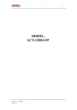 Предварительный просмотр 2 страницы akira LCT-32HSSTP Service Manual