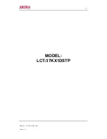 Preview for 2 page of akira LCT-37KX1DSTP Service Manual