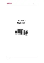 Предварительный просмотр 2 страницы akira MMS-721 Service Manual