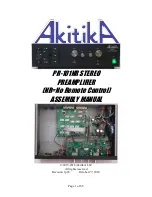 AkitikA PR-101NR Assembly Manual предпросмотр