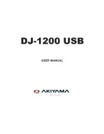 Akiyama DJ-1200 USB User Manual preview