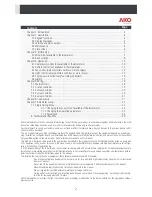 Предварительный просмотр 2 страницы AKO -D101 Series User Manual