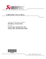 Akrapovic S-H10R6L-TC Installation Instructions Manual предпросмотр