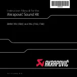 Предварительный просмотр 1 страницы Akrapovic Sound Kit P-HF 1065 Instruction Manual