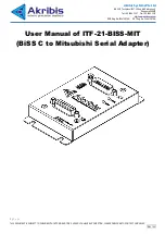 Akribis ITF-21-BISS-MIT User Manual preview