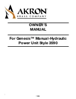 Preview for 1 page of Akron Brass Genesis 3590 Owner'S Manual