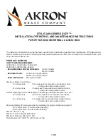 Предварительный просмотр 3 страницы Akron Brass SEVERE DUTY 3491 Installation, Operating And Maintenance Instructions