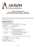 Предварительный просмотр 13 страницы Akron Brass SEVERE DUTY 3491 Installation, Operating And Maintenance Instructions