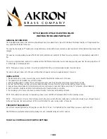 Akron Brass Style 8840 Instructions And Parts List preview