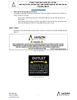 Preview for 7 page of Akron FS100 Installation, Operating,  & Maintenance Instructions