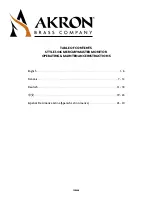 Preview for 1 page of Akron MERCURYMASTER 3446 Operating & Maintenance Instructions