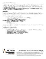 Preview for 2 page of Akron OMEGA SD 3524 Installation, Operating And Maintenance Instructions