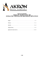 Akron OMEGA XP 3528 Installation, Operating And Maintenance Instructions preview