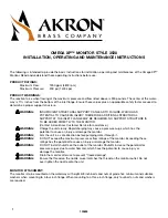 Preview for 3 page of Akron OMEGA XP 3528 Installation, Operating And Maintenance Instructions