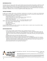 Preview for 8 page of Akron OMEGA XP 3528 Installation, Operating And Maintenance Instructions