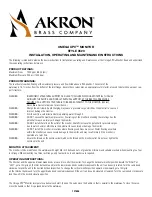 Akron OMEGA XPV 3523 Installation, Operating And Maintenance Instructions preview