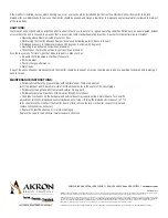 Предварительный просмотр 2 страницы Akron OMEGA XPV 3523 Installation, Operating And Maintenance Instructions