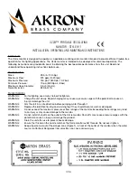 Preview for 3 page of Akron OZZIE 911 Installation, Operating And Maintenance Instructions